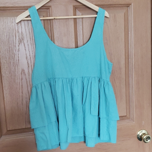 Free People Dark Aqua Tank Top - Picture 3 of 3